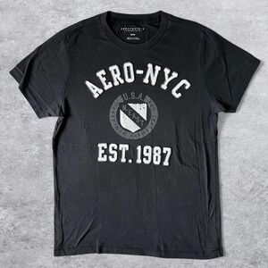 Aeropostale Men's Aero NYC EST 1987 gray t-shirt‎ size medium